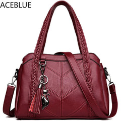 Vintage Leather Crossbody Bag for Women Tote Ladies Small Shoulder Bag