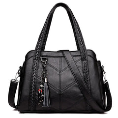 Women Casual Tote Bags Large Shoulder Bag Vintage Leather Crossbody Bag