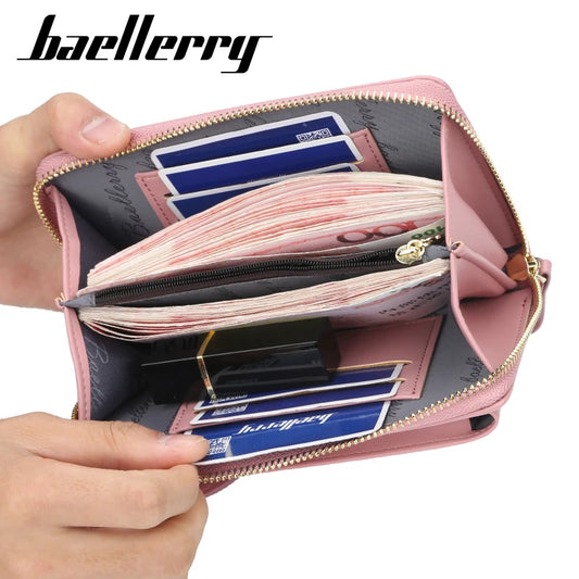 Women Casual Wallet Cell Phone Wallet Big Card Holders Wallet Handbag Purse