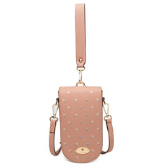 Floral Cell Phone Purse Wallet with Shoulder Strap