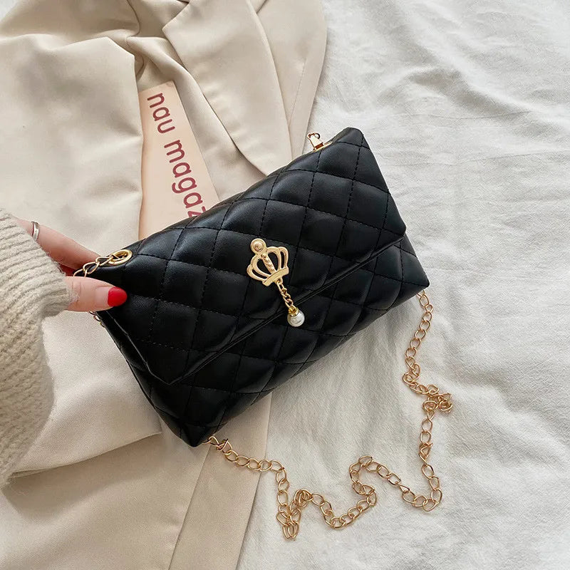 Women Chain Handbag PU Leather Crossbody Bag