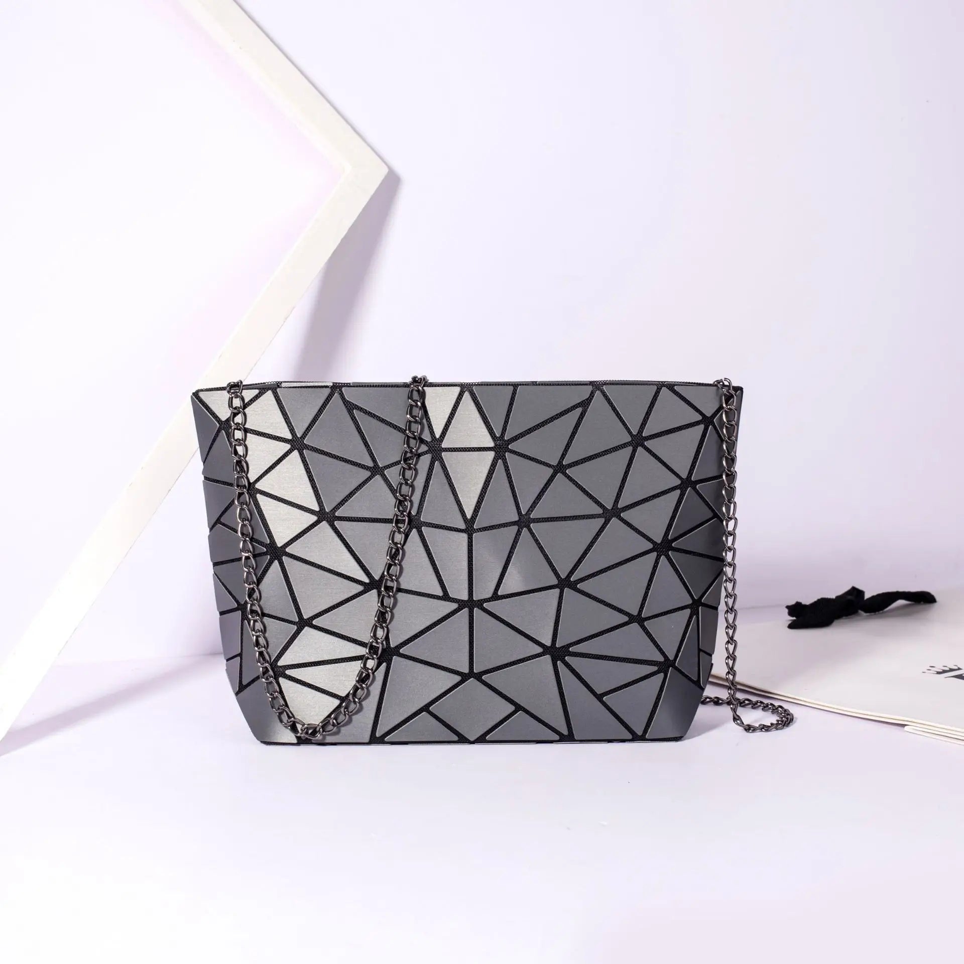 Geometric Folding Shoulder Bag for Women Crossbody Clutch Evening Bag