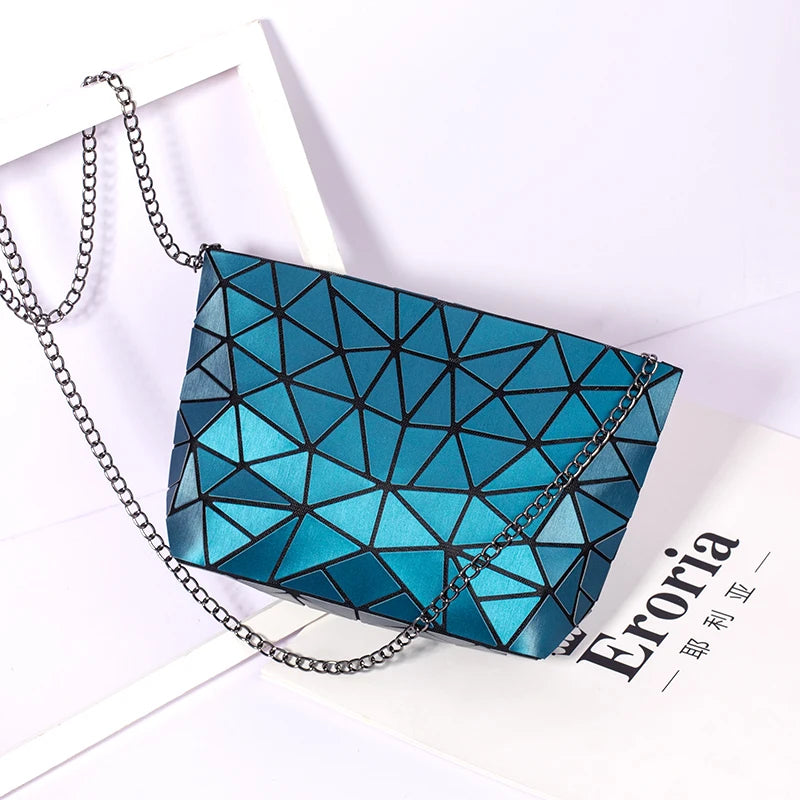 Geometric Shoulder Bag for Women Folding Crossbody Clutch Evening Bag