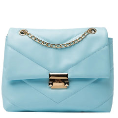 Solid Crossbody Bag PU Leather Flap Shoulder Pouch
