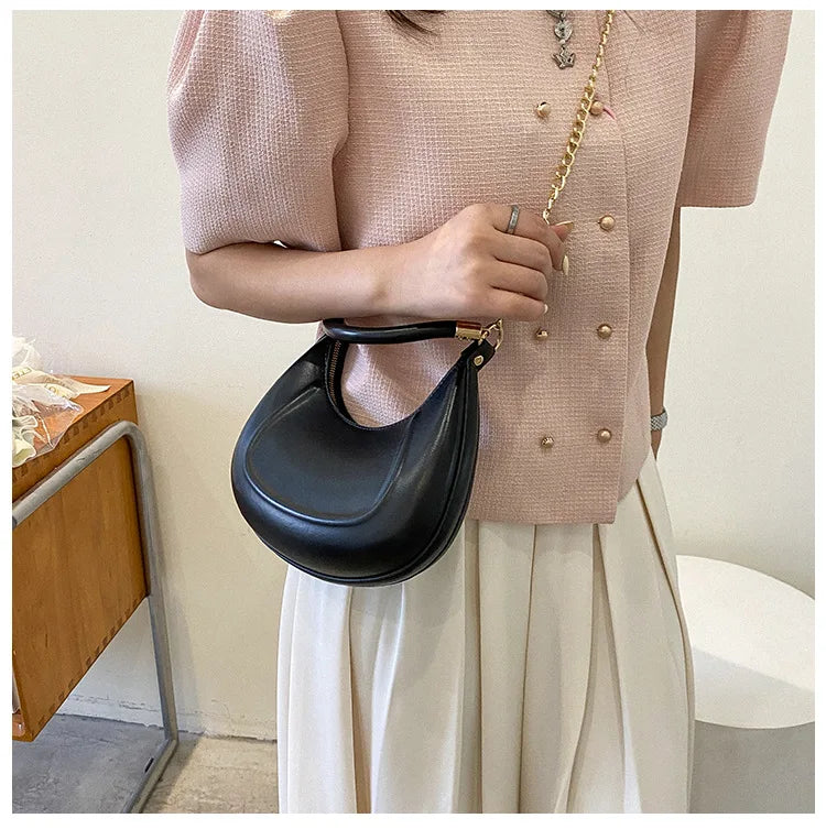 Women Chain Underarm Bag Dumpling Bag Shoulder Bag