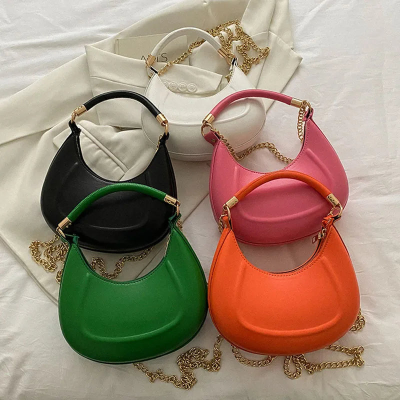 Women Chain Underarm Bag Dumpling Bag Shoulder Bag