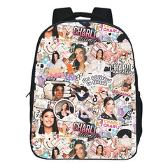 Charli Damelio Backpack Ice Coffee Splatter Bags For Boy Girl Bag