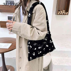 Cherry Pattern Print Shoulder Bag - Retro Small Purse for Women