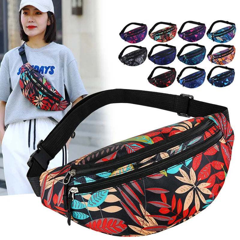 Women Chest Bag Holographic Waist Pack Sport Fanny Pack Female Crossbody Bag