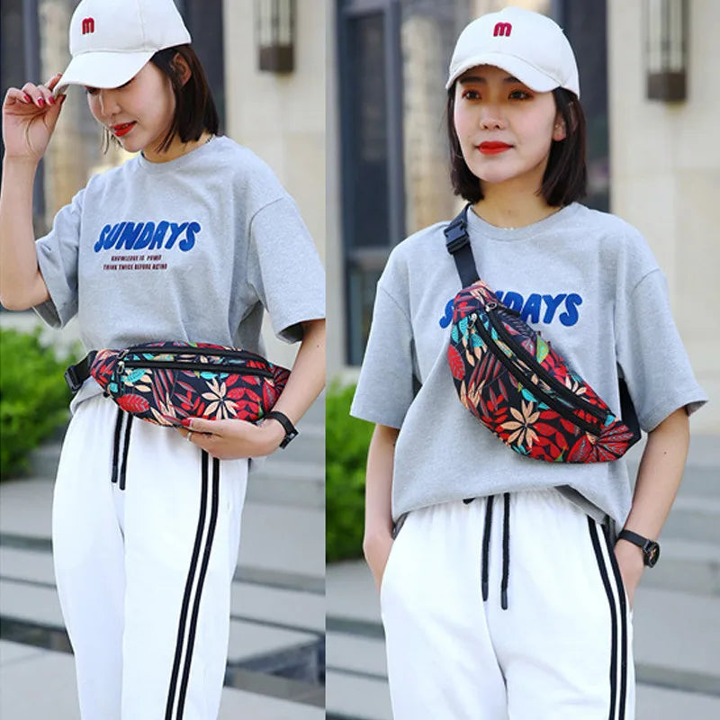 Women Chest Bag Holographic Waist Pack Sport Fanny Pack Female Crossbody Bag