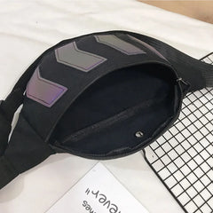 Canvas Reflective Chest Bag Large Capacity Waist Pack