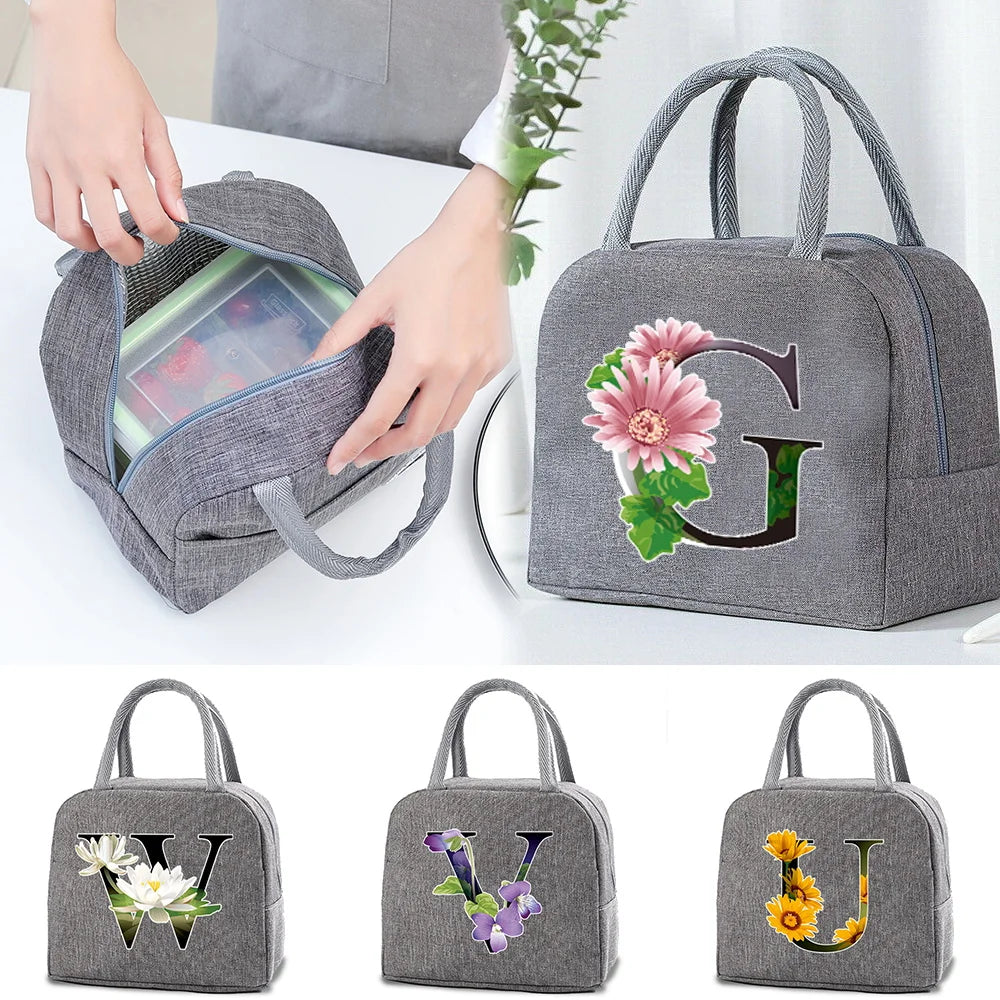Women Insulated Lunch Bag Nurse Bento Food Organizer