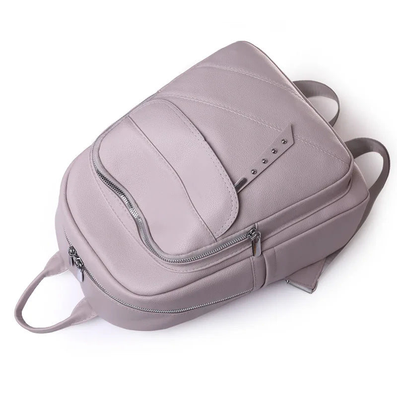 Women Classic Backpack Purses High PU Leather Rucksack for Female Bagpack