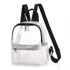 Women Clear Backpack Transparent Waterproof PVC Bag Female College Students