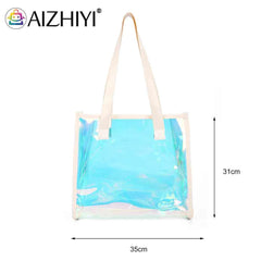 Women Clear Waterproof TOTES Shoulder Bag Summer Beach Pouch