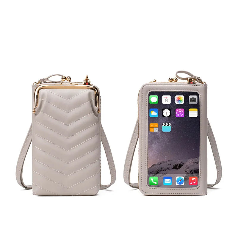Women's Soft Leather Wallet Crossbody Handbag