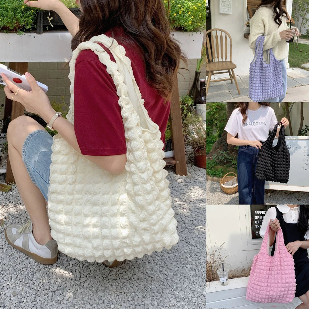 Women Cloud Bubbles Shoulder Bag Handbag