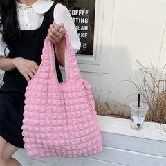 Women Cloud Bubbles Soft Cloth Fabric Handbag