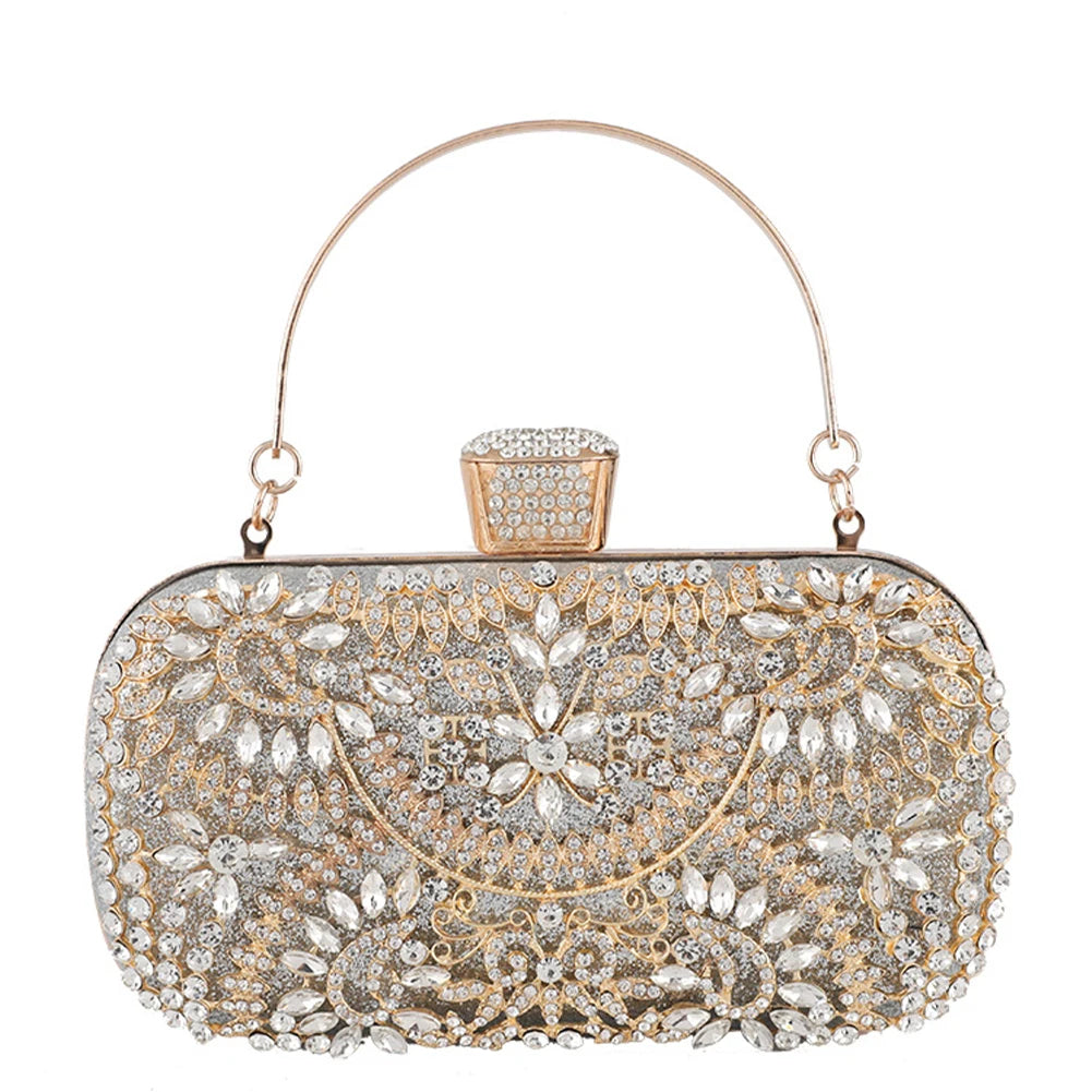 Women Clutch Bag Wedding Evening Party Purse Chain Handbag Glitter