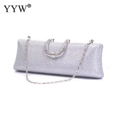 Red Rhinestone Evening Party Clutch Purse