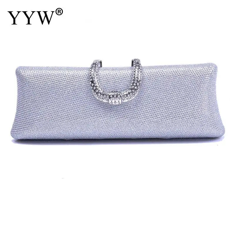 Red Rhinestone Evening Party Clutch Purse