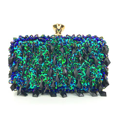 Beaded Crystal Evening Clutch Wedding Purse Rhinestone Handbag