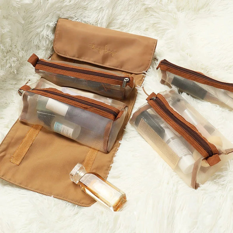 Women Cosmetic Bag 4PS Multifunction Travel Wash Bag Large Storage P