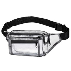 Women Concert Fanny Pack Phone Holder PVC Belt Bag Waterproof Camping Running