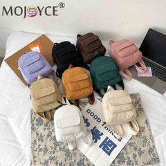 Corduroy Backpack for Teenagers Large Capacity Softback Hiking Backpacks