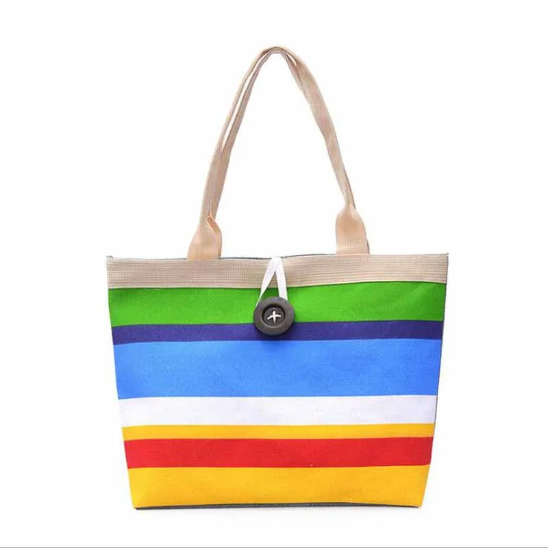 Women Corduroy Tote Bag Foldable Reusable Shopping Handbag