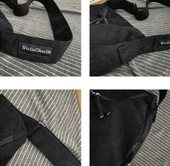 Women Corduroy Medium Size Pouch Sling Bag