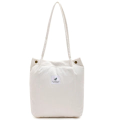 Corduroy Shopping Tote Bag Canvas Shoulder Handbag Eco Friendly Foldable Grocery