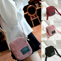 Corduroy Shoulder Shopping Bag Tote Crossbody Satchel Handbag