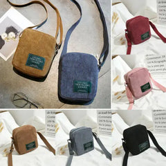 Corduroy Shoulder Shopping Bag Tote Crossbody Satchel Handbag