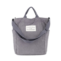 Corduroy Tote Handbag Women Large Capacity Shoulder Bag