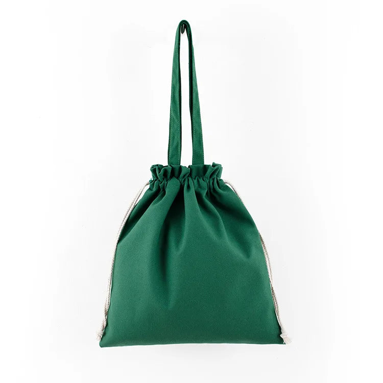 Large Capacity Cotton Drawstring Bag for Women