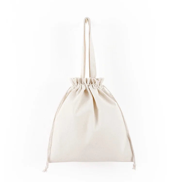 Large Capacity Cotton Drawstring Bag for Women