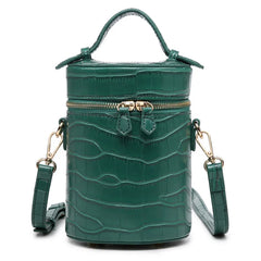 Women Crocodile Pattern Tote Box Bag Cross Body Hot Ins Bag
