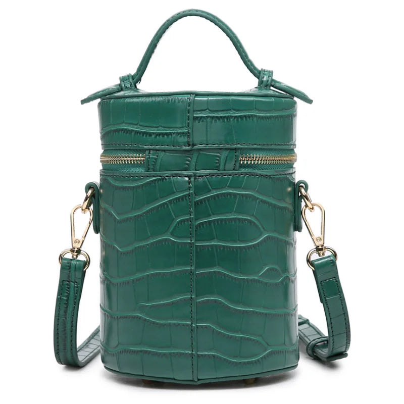 Women Crocodile Pattern Tote Box Bag Cross Body Hot Ins Bag