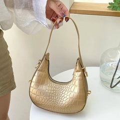 Crocodile Pattern Underarm Bag for Women