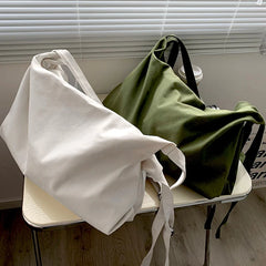 Canvas Crossbody Bag Japanese Style Large Capacity Handbag
