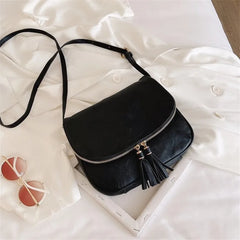 Women Crossbody Bag Casual Handbag Leather Shoulder Tassel Small Bags