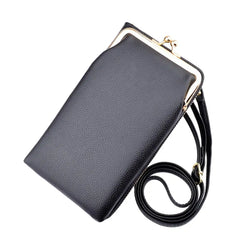 Women Crossbody Bag Lychee Texture Waterproof Faux Leather Zipper Messenger