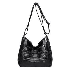 Women Crossbody Bag Soft Faux Leather Lightweight Shoulder Bag