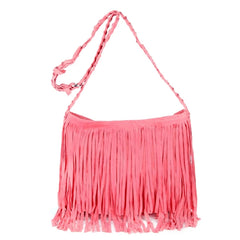 Tassel Zipper Crossbody Shoulder Bag Women Handbag Large Messenger Bag