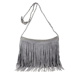 Tassel Zipper Crossbody Shoulder Bag Women Handbag Large Messenger Bag