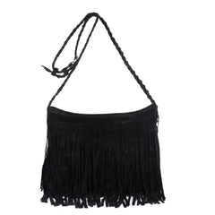 Tassel Zipper Crossbody Shoulder Bag Women Handbag Large Messenger Bag