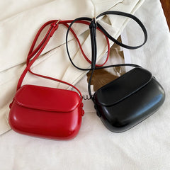 Vintage PU Leather Crossbody Bag Mini Shoulder Saddle Bag