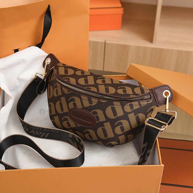 Women Crossbody Saddle Bag Chest Handbag Fanny Pack Casual Phone Purse