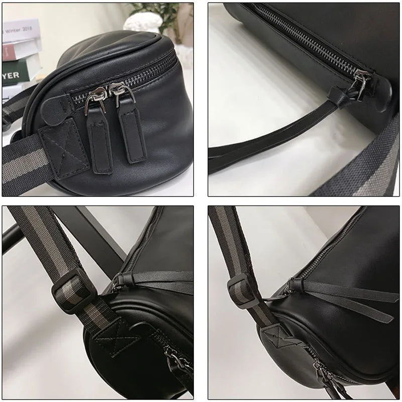 Women Crossbody Shoulder Bag Soft Leather Waist Packs